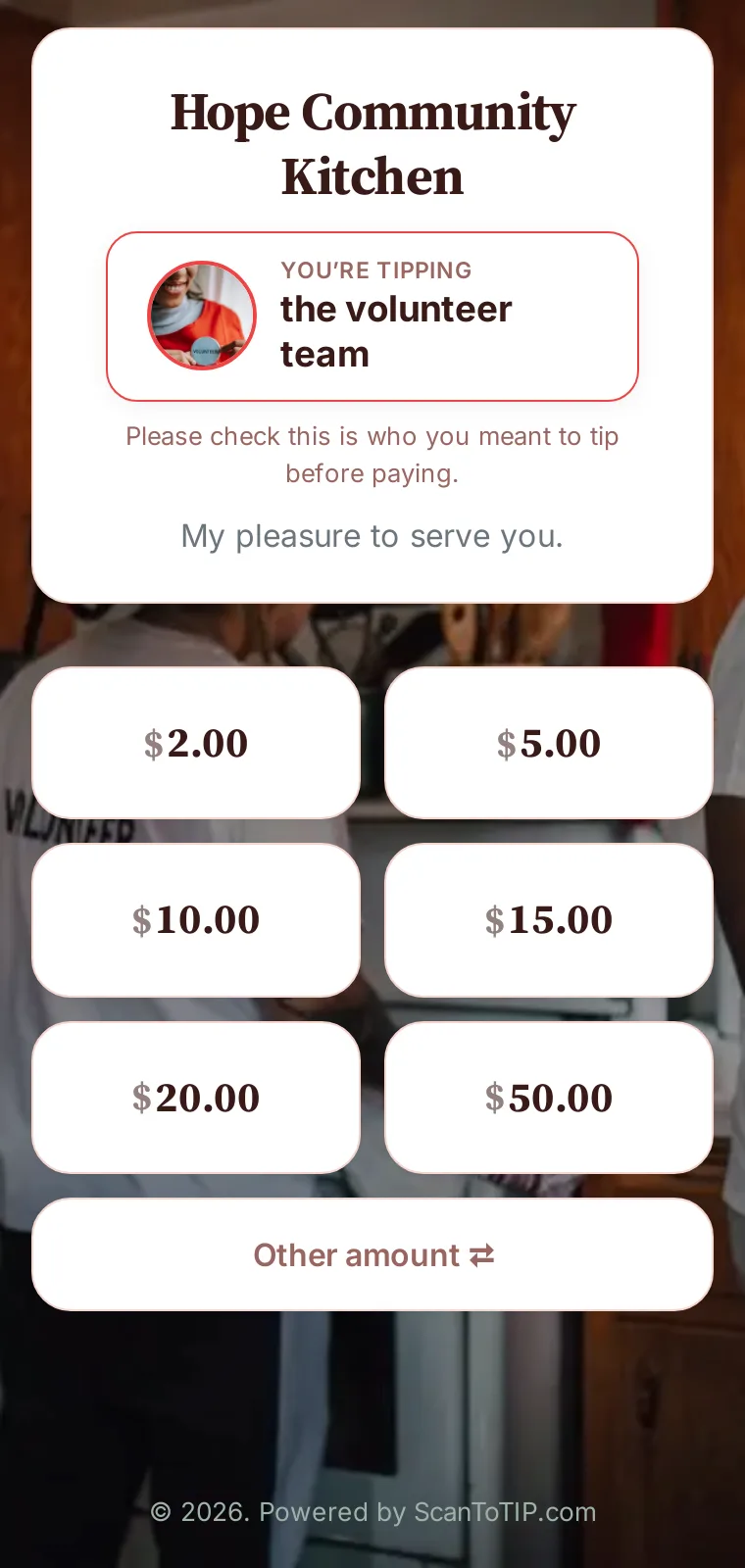 Hope Community Kitchen — Charity design